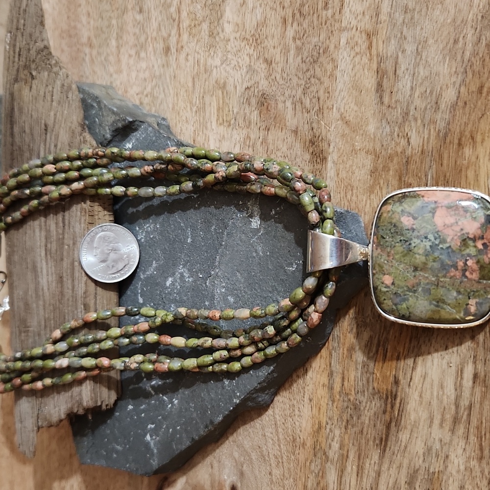 Jay King Unakite Jasper Necklace NWOT Gorgeous!